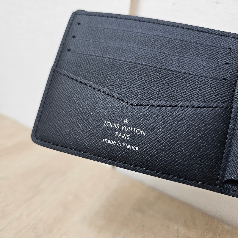 [未使用品項❣️] LV黑灰老花Slender對開短夾-6