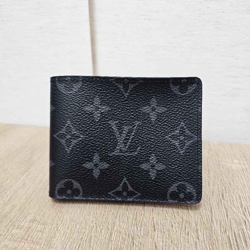 [未使用品項❣️] LV黑灰老花Slender對開短夾-16