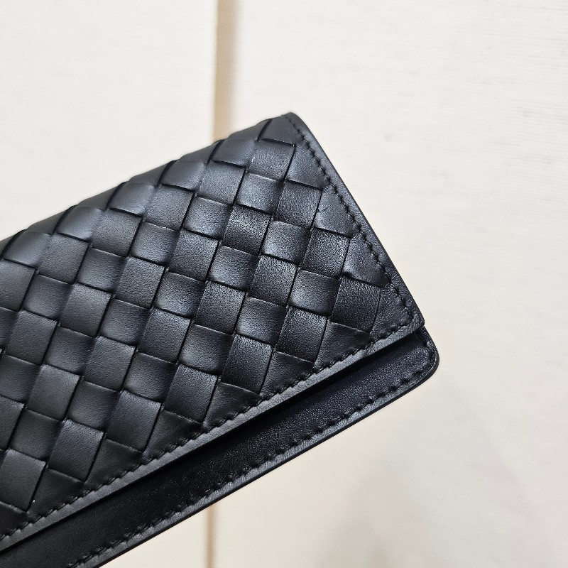 [福利出清🫶] BV黑牛皮編織下蓋名片卡包-2