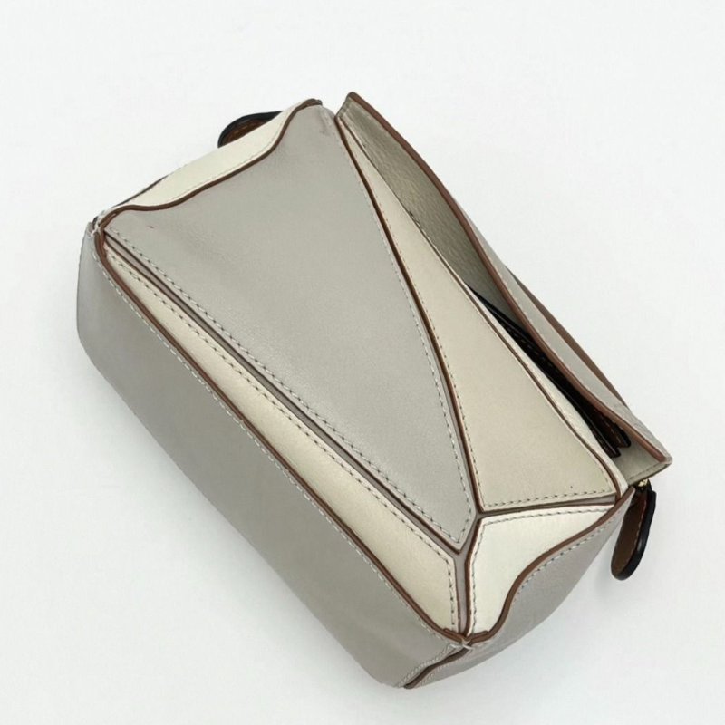 LOEWE Puzzlemini拼色幾何手提肩背斜背包 18*12*8 98新配件塵袋-1