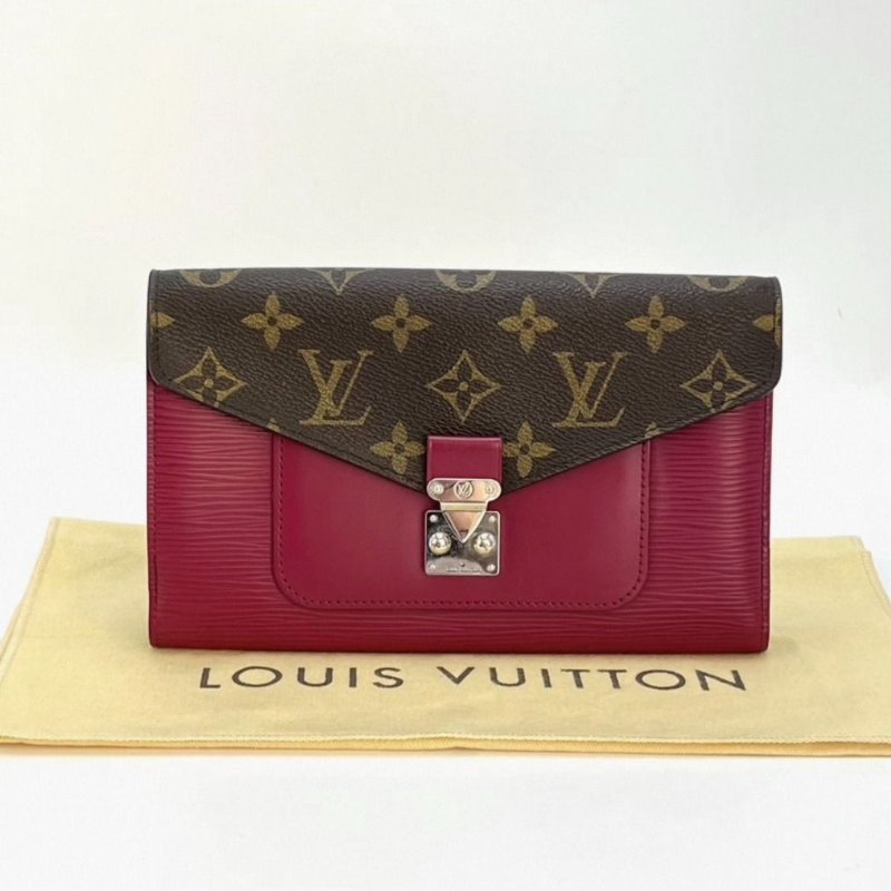 LV 水波紋拼經典老花手拿包20*12*2 98新配件塵袋-0