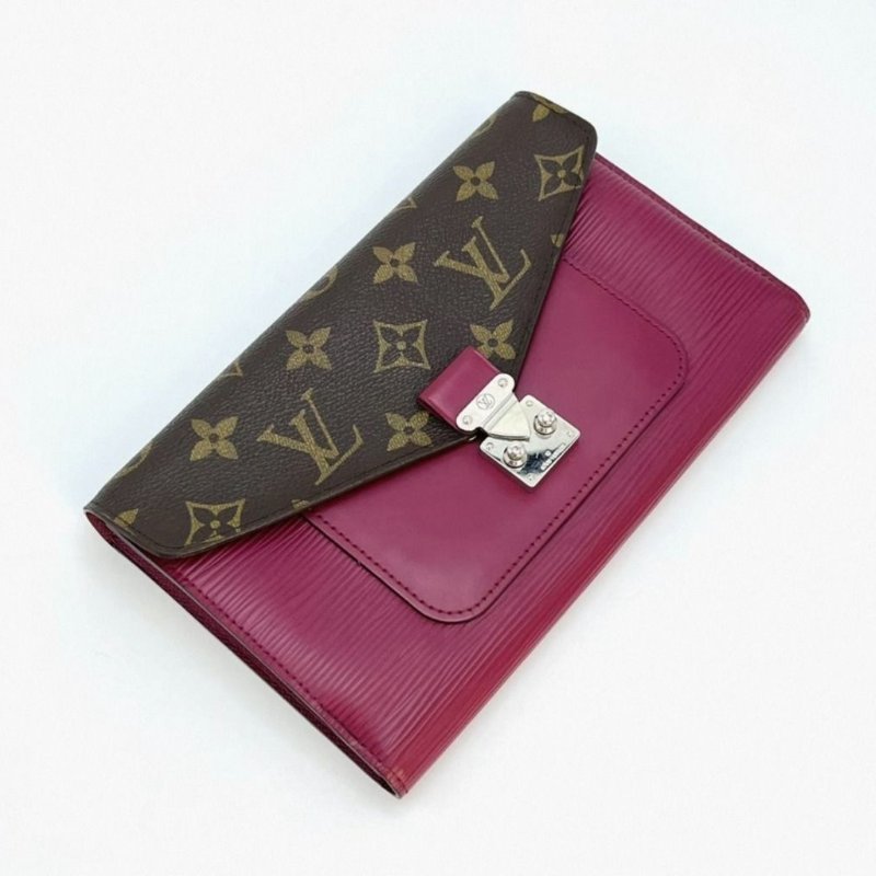 LV 水波紋拼經典老花手拿包20*12*2 98新配件塵袋-2