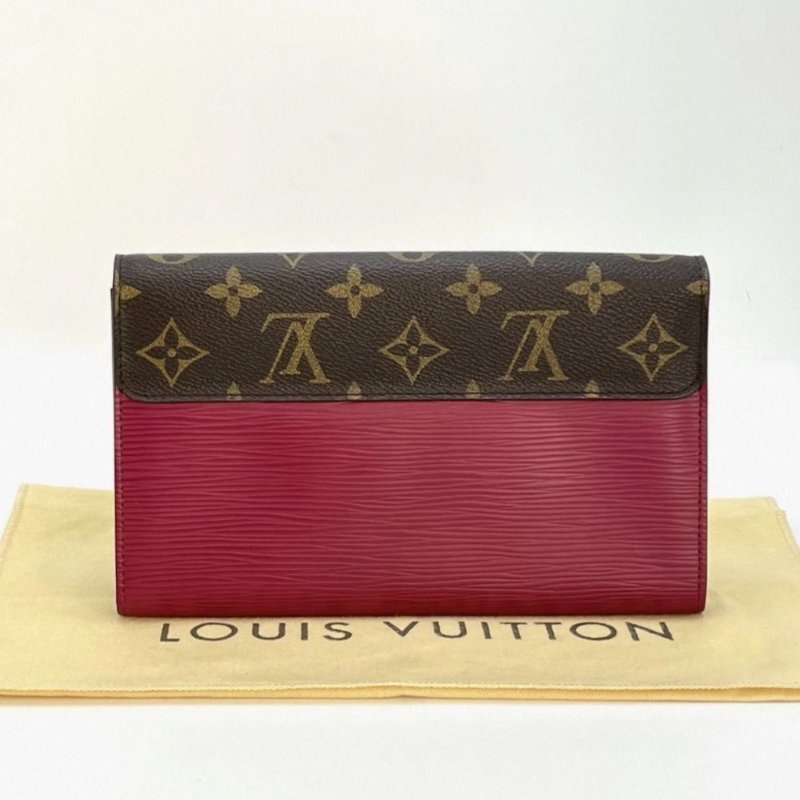 LV 水波紋拼經典老花手拿包20*12*2 98新配件塵袋-3