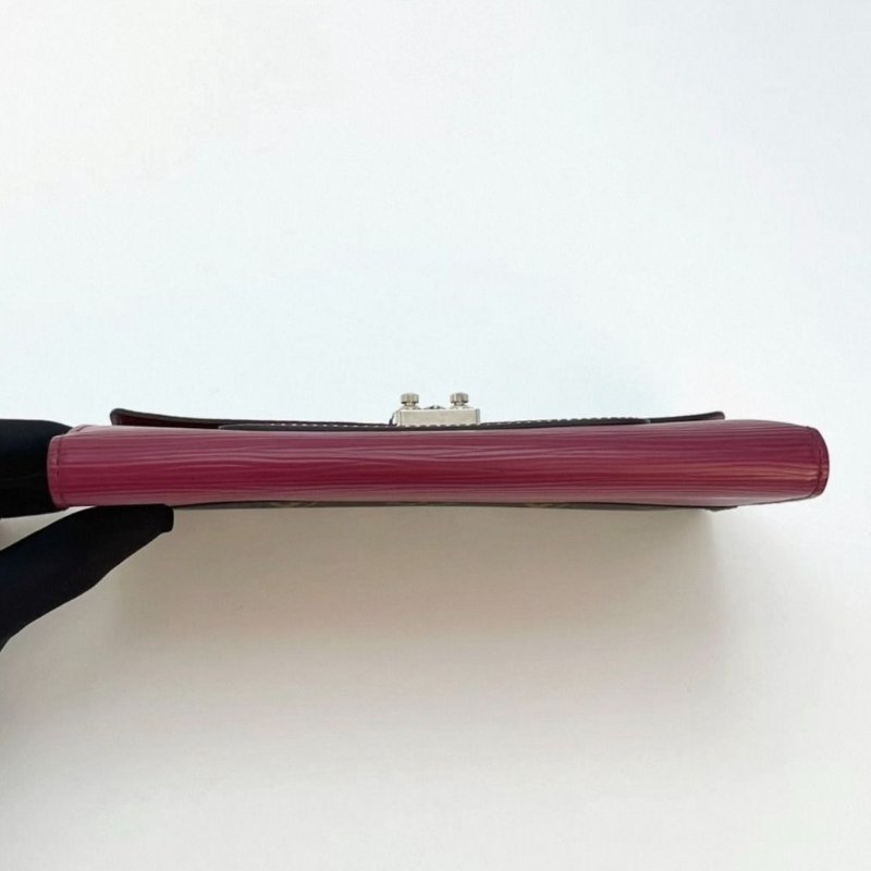 LV 水波紋拼經典老花手拿包20*12*2 98新配件塵袋-4