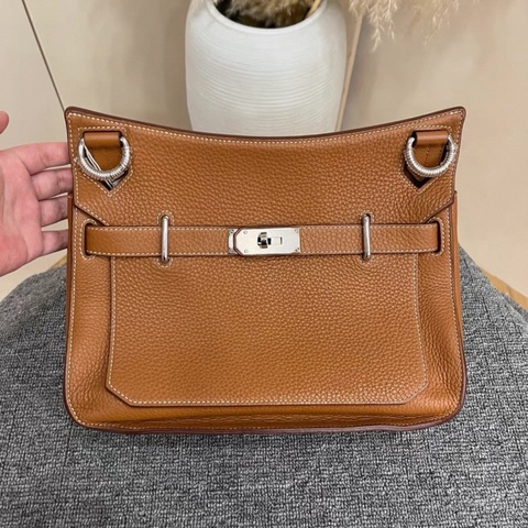 Hermes/爱马仕 金棕银扣 jypsiere 吉普赛 31 T刻 2015年配件如图 尺寸：30*23*13.5cm