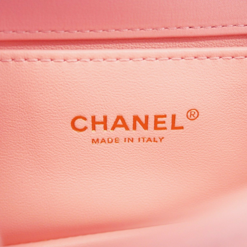 香奈兒 Boy Chain 女士單肩包，羊皮材質，粉紅色-4