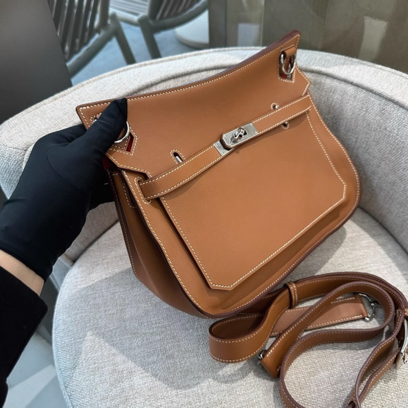 Hermes/爱马仕Jypsiere28吉普赛 金棕银扣 内拼红色 X刻 2016年 S皮 配件：肩带尘袋-1