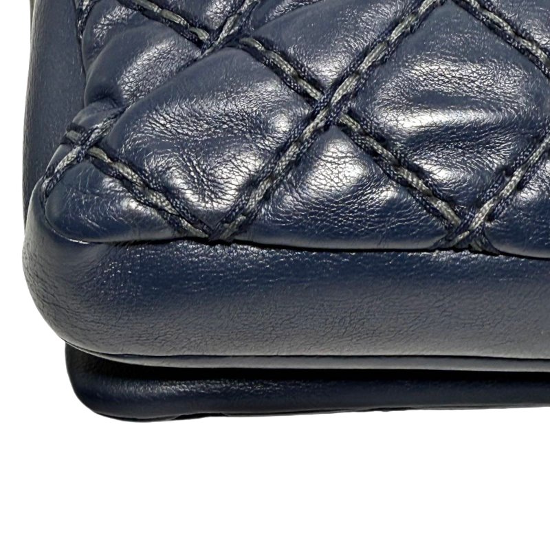 ［2002］香奈兒 Chanel Classic Flap Bag 黑色（牛皮）斜挎包  中號-8