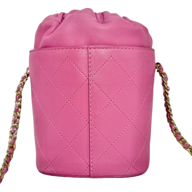 ［2317］香奈兒 Chanel 水桶包（粉色）荔枝皮-1