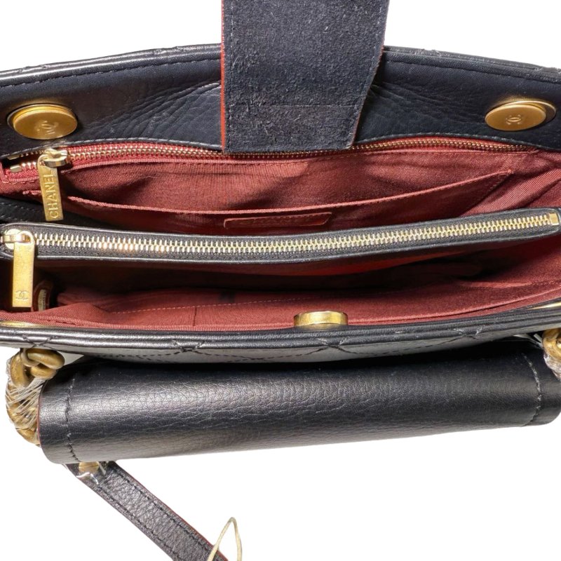 ［2447］香奈兒 Chanel TOTE++ 中號 托特包 黑色 牛皮-6