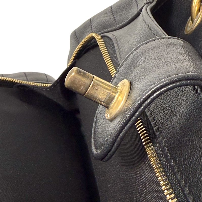 【2489】香奈兒 Chanel Chevron Quilted Flap 手提斜挎包 黑色 牛皮 大號-15