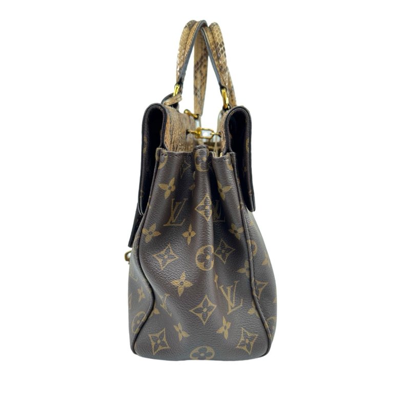 【1957】 路易威登 LV 郵差包 老花 手提包 蛇皮  金扣-2