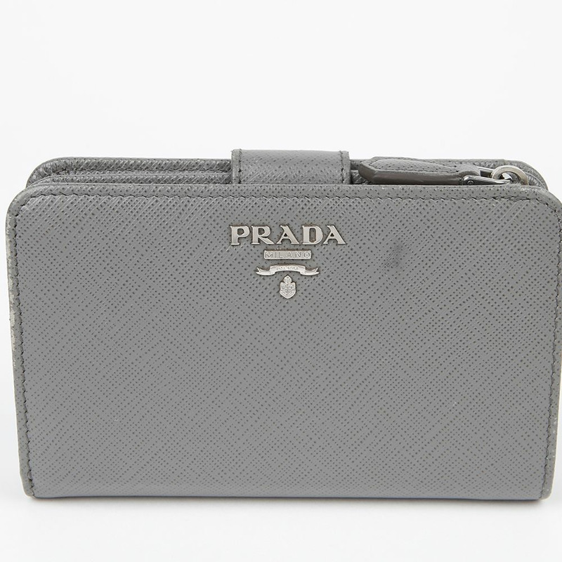 PRADA 1ML225 金屬Logo迷你錢包-2