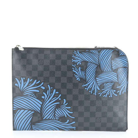 路易威登 Damier Graphite Pochette Jour 總經理 Christopher Nemeth 男士皮革第二包