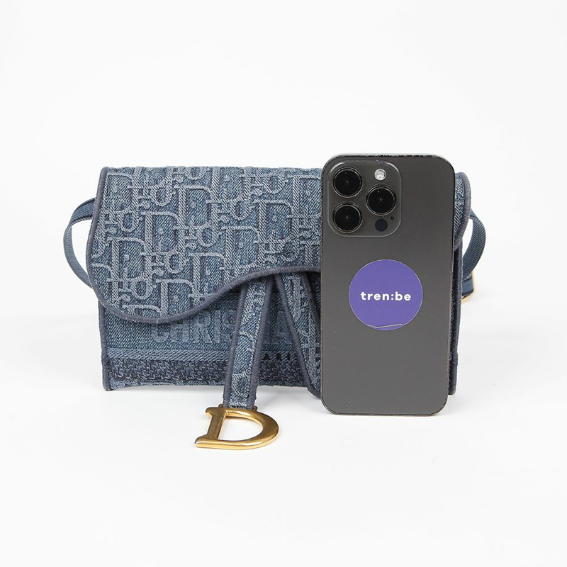 DIOR S5647CWAL 馬鞍形牛仔腰包-7