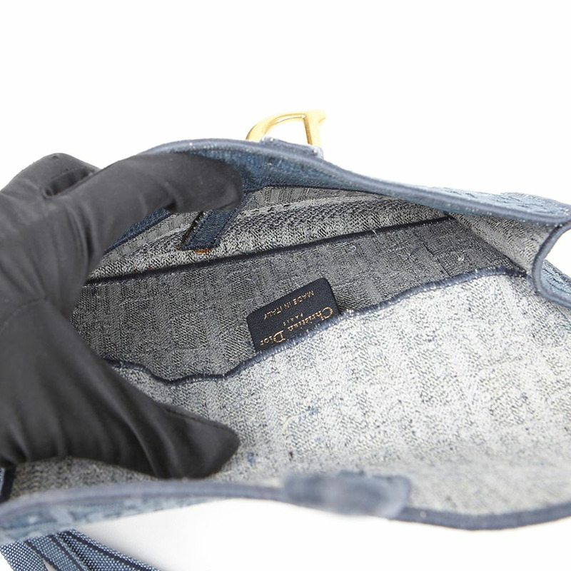 DIOR S5647CWAL 馬鞍形牛仔腰包-9