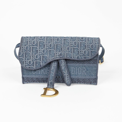 DIOR S5647CWAL 馬鞍形牛仔腰包