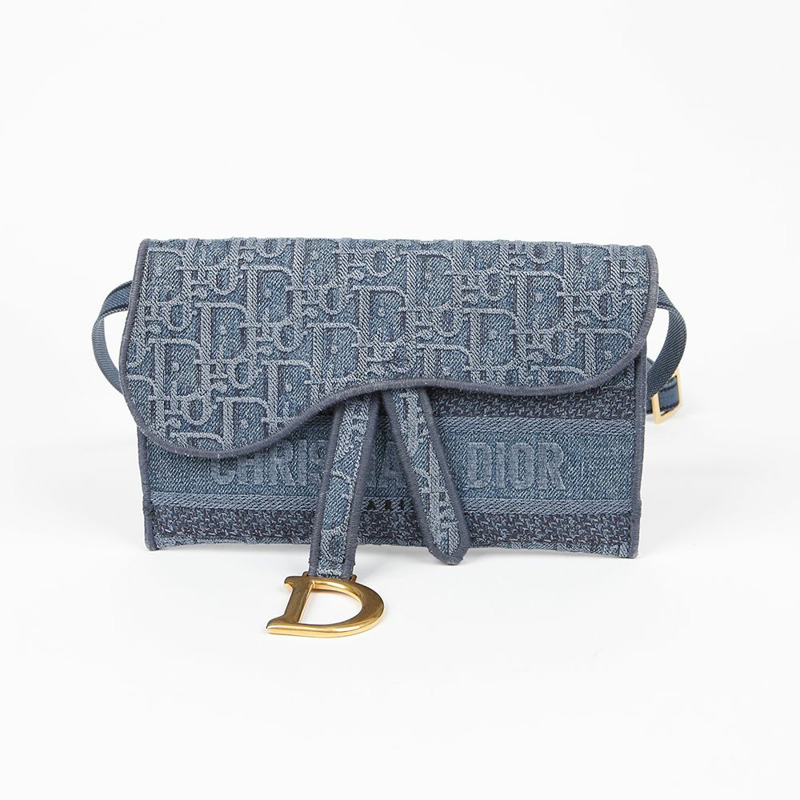 【包稅】DIOR S5647CWAL 馬鞍形牛仔腰包-0