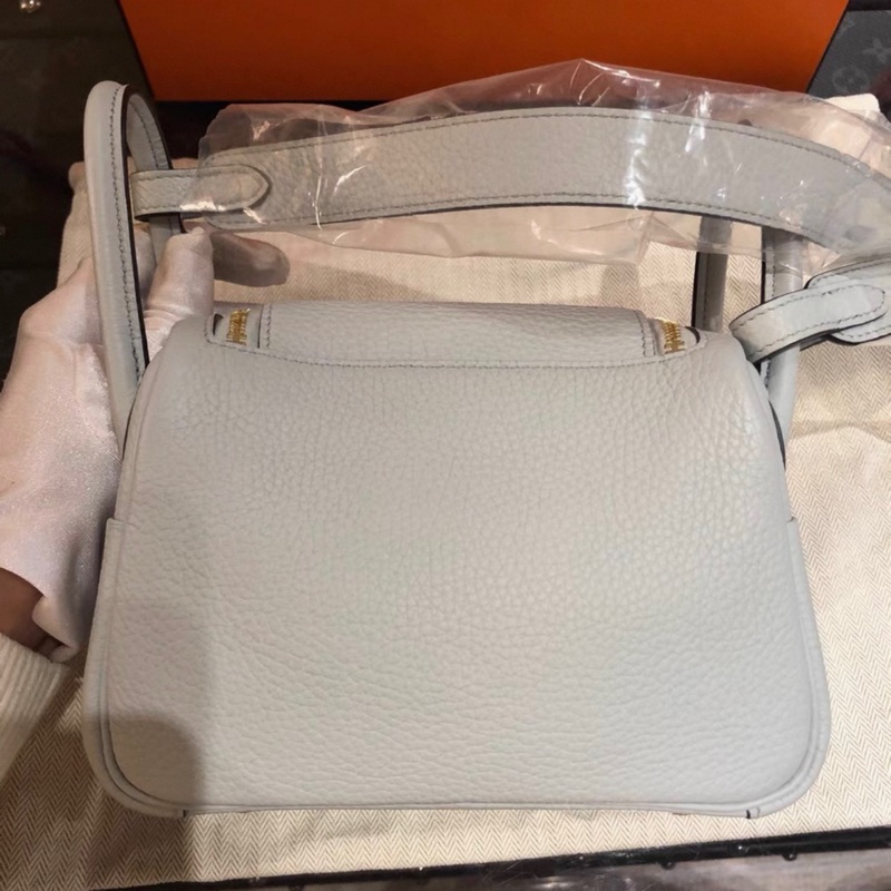 有購証🩷 Hermes 愛馬仕 mini lindy 聖杯藍金扣 Z刻 全新全套-1