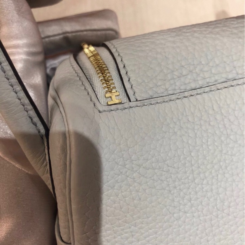 有購証🩷 Hermes 愛馬仕 mini lindy 聖杯藍金扣 Z刻 全新全套-5