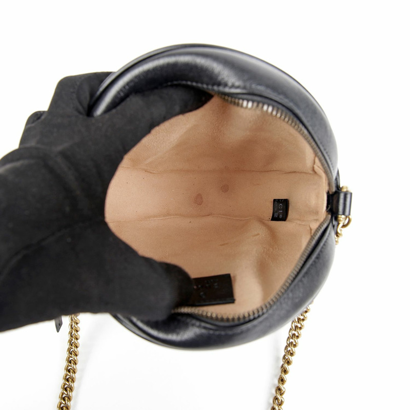 GUCCI 550154 GG Marmont 迷你圓形肩斜背包-6