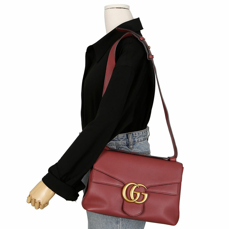 GUCCI 401173 GG Marmont翻蓋肩背包-11