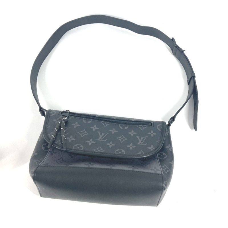 路易威登 M12681 Monogram Eclipse Pulse 斜背包,翻蓋單背包,帆布材質,男女通用,黑色-9