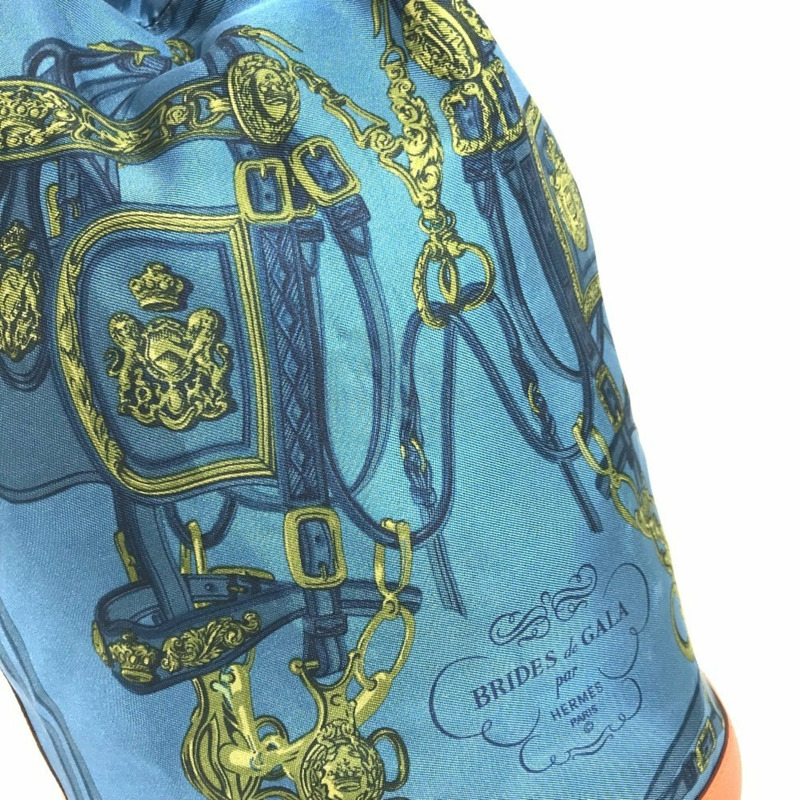 愛馬仕 Soircour 抽繩包，單肩背包，絲綢和皮革材質，女士，橙色-8