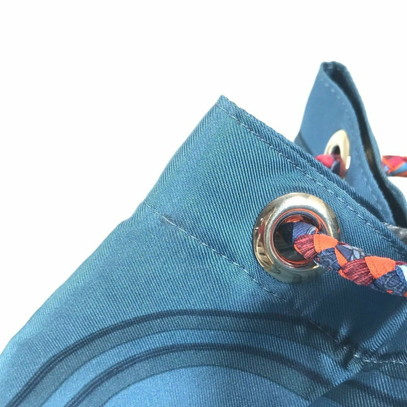 愛馬仕 Soircour 抽繩包，單肩背包，絲綢和皮革材質，女士，橙色-10