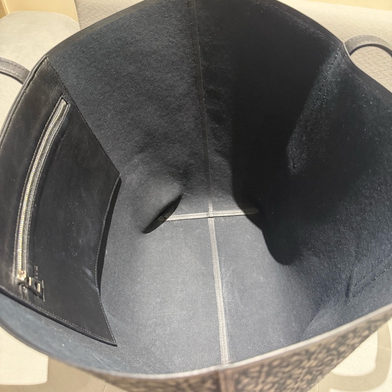 Loewe 黑色立體品牌LOGO紋繡包面大托特-4