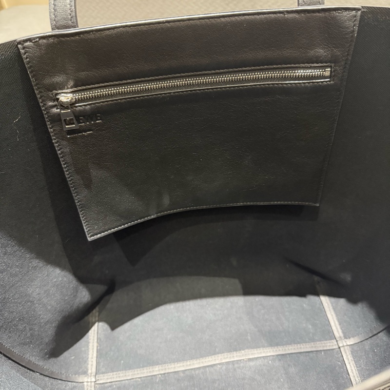 Loewe 黑色立體品牌LOGO紋繡包面大托特-11