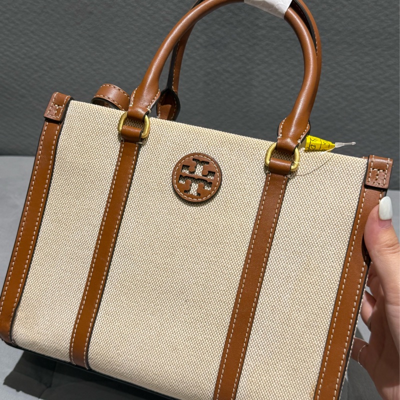 Tory Burch 帆布拼皮小方包-0
