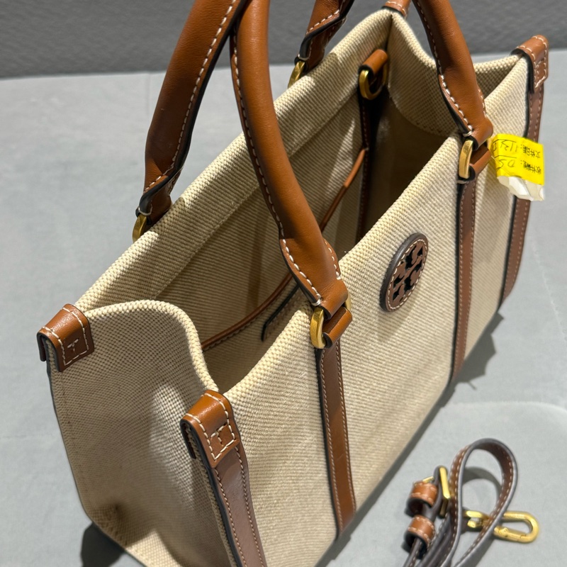 Tory Burch 帆布拼皮小方包-2