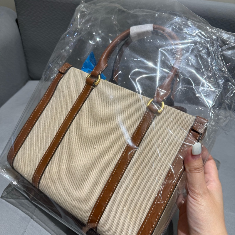 Tory Burch 帆布拼皮小方包-13