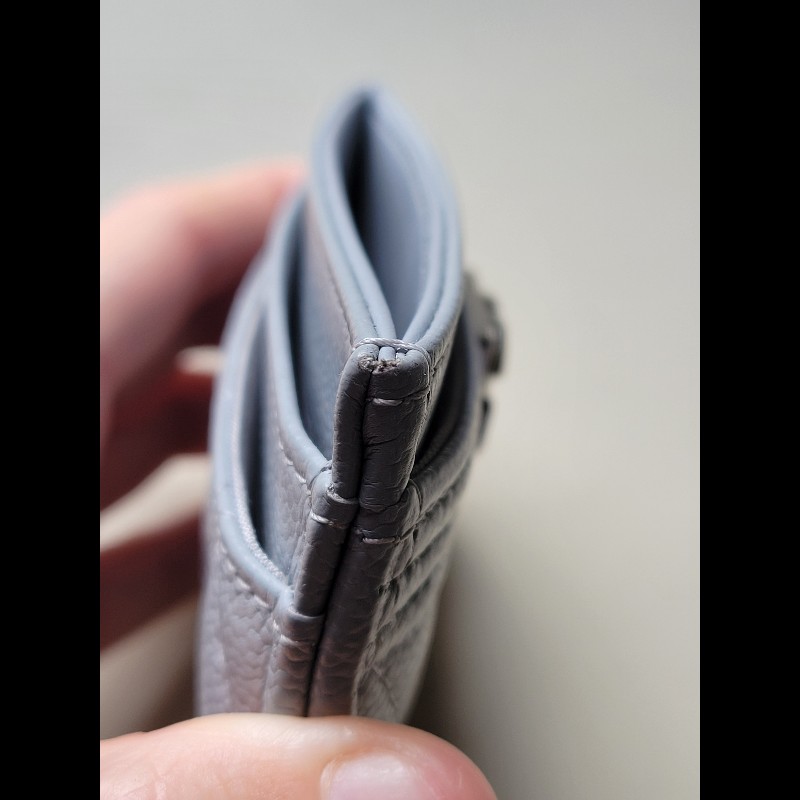 chanel 香奈兒 24p 灰藍色/霧霾藍 卡包 卡夾 boy card holder-16