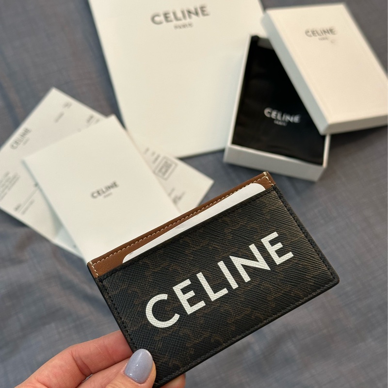 Celine 字母LOGO印花卡夾-0