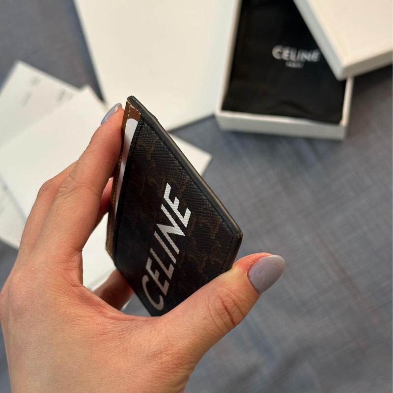Celine 字母LOGO印花卡夾-3