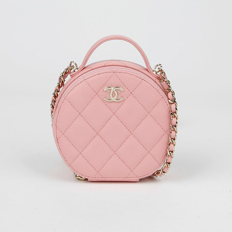 CHANEL AP2502 魚子醬紋圓形手把斜背包-1