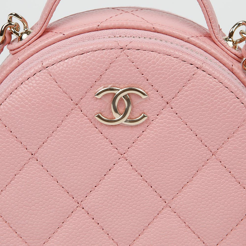 【包稅】CHANEL AP2502 魚子醬紋圓形手把斜背包-2