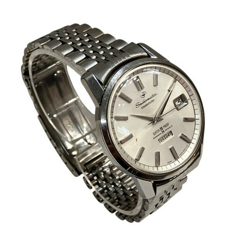 精工 6206-8990 自動機械銀色錶盤男士腕錶-2