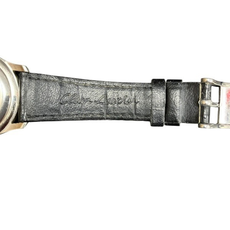 Gucci 5500M 石英腕錶，黑色錶盤，附日期顯示，男士真皮錶帶-8