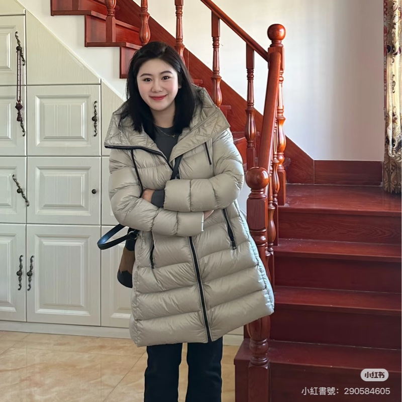 Moncler Suyen 卡其 米色 長版 鵝絨 長版羽絨 羽絨外套 夾克 長版外套 外套-2