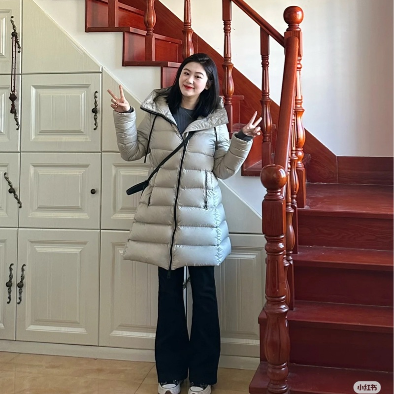 Moncler Suyen 卡其 米色 長版 鵝絨 長版羽絨 羽絨外套 夾克 長版外套 外套-3