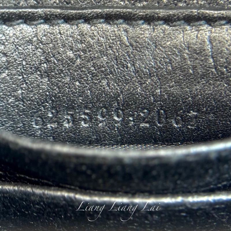 GUCCI 古馳 GG 黑色緹花布皮邊手機包｜斜背包-3