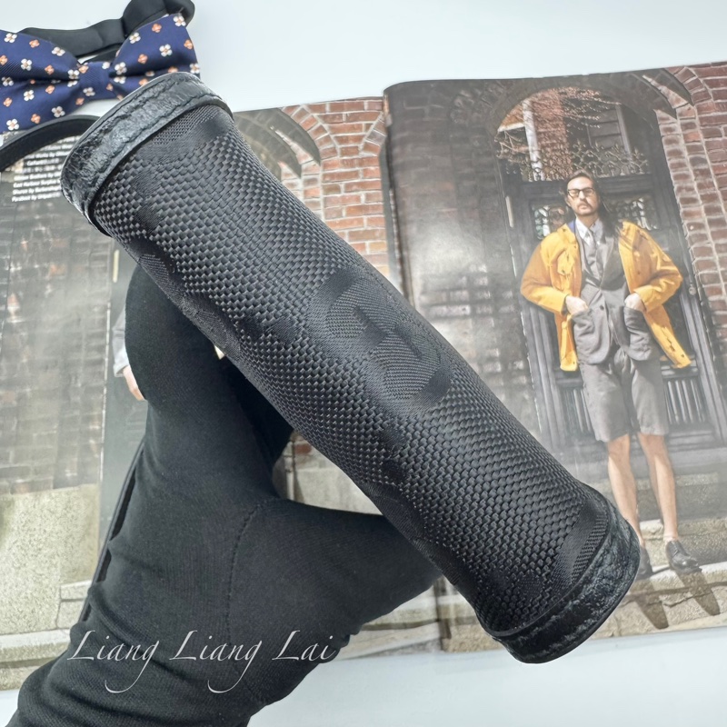 GUCCI 古馳 GG 黑色緹花布皮邊手機包｜斜背包-17