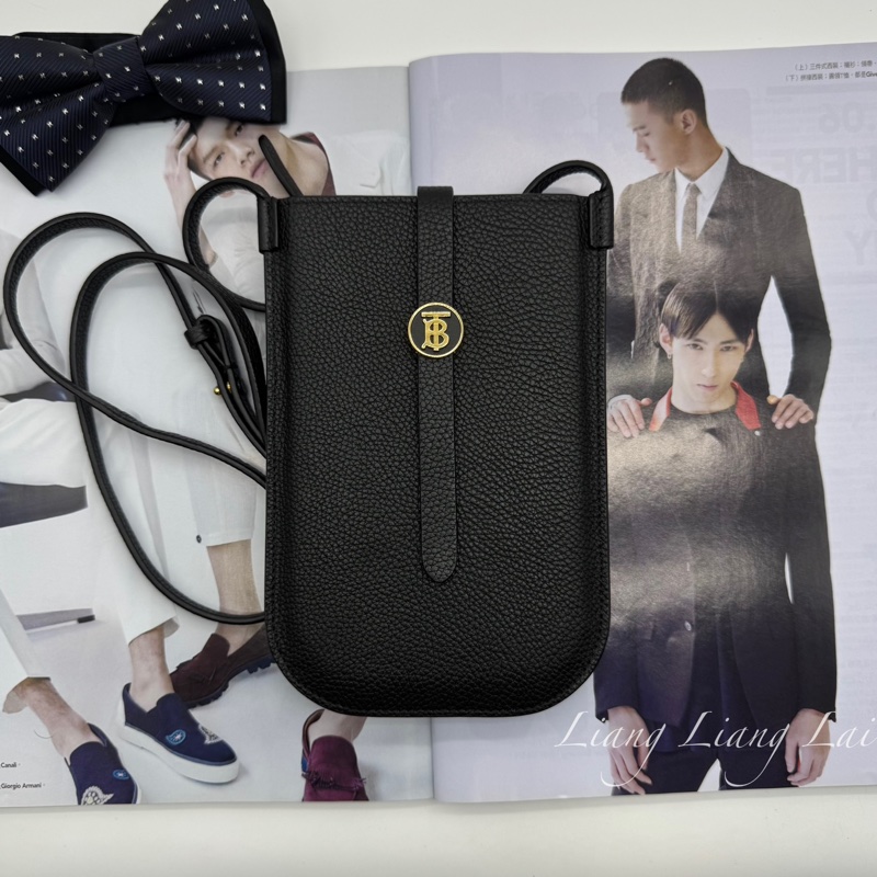 BURBERRY ANNE皮革手機包-0