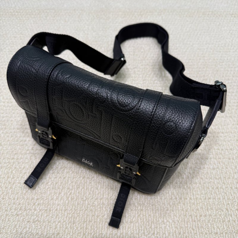 DIOR - 黑色牛皮Hit The Road郵差包-2