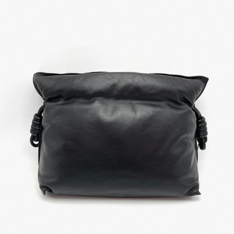 LOEWE 黑色中號肩背斜背福袋包 30*24 98新配件塵袋-4