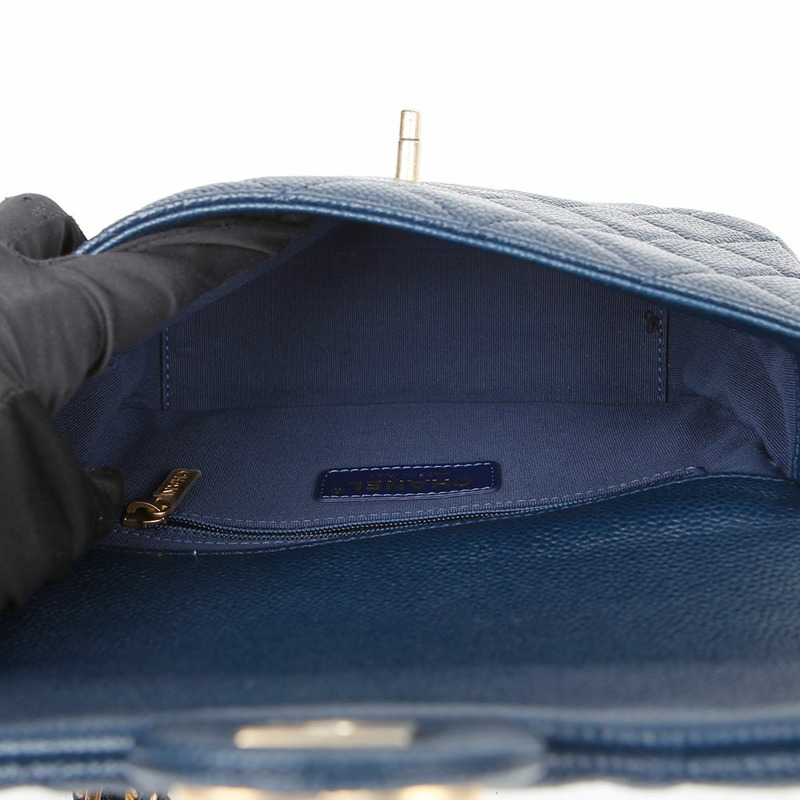 【包稅】CHANEL AS2528 魚子醬皮鏈靈魂翻蓋肩斜背包-9