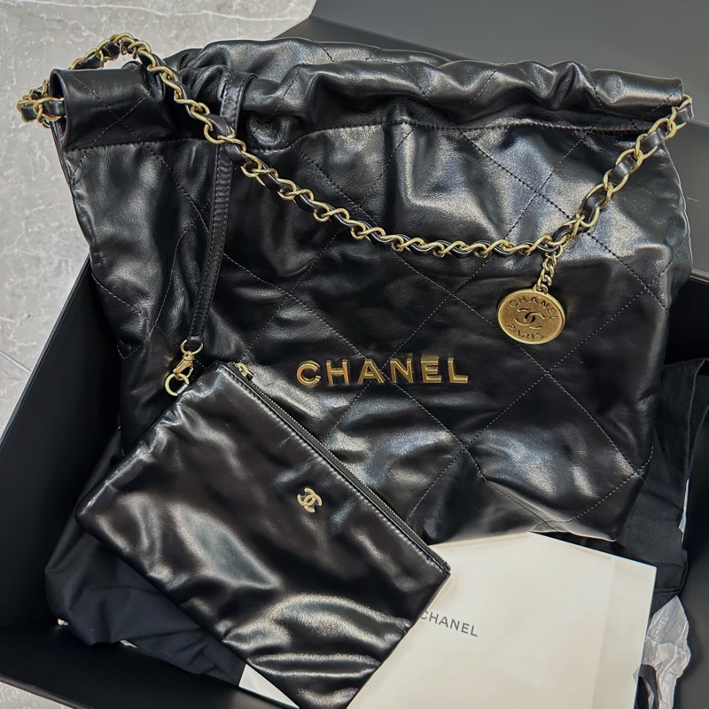 chanel 黑金22bag 芯片款-2